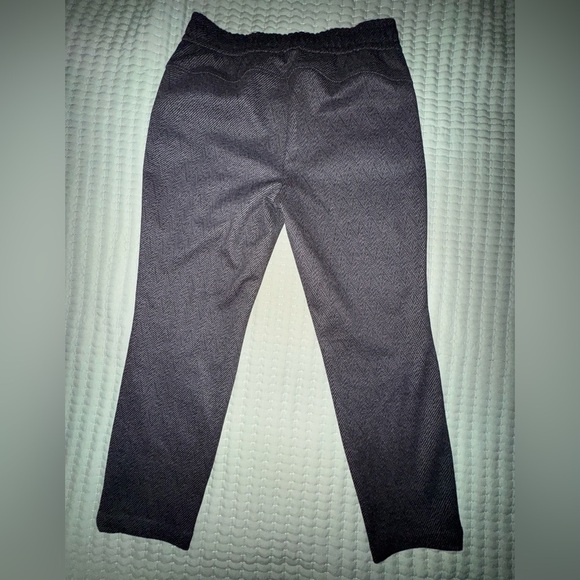 White House Black Market Slim Ankle Pants Herringbone Size 8Pull On Drawstring🖤🩶 - Picture 7 of 14
